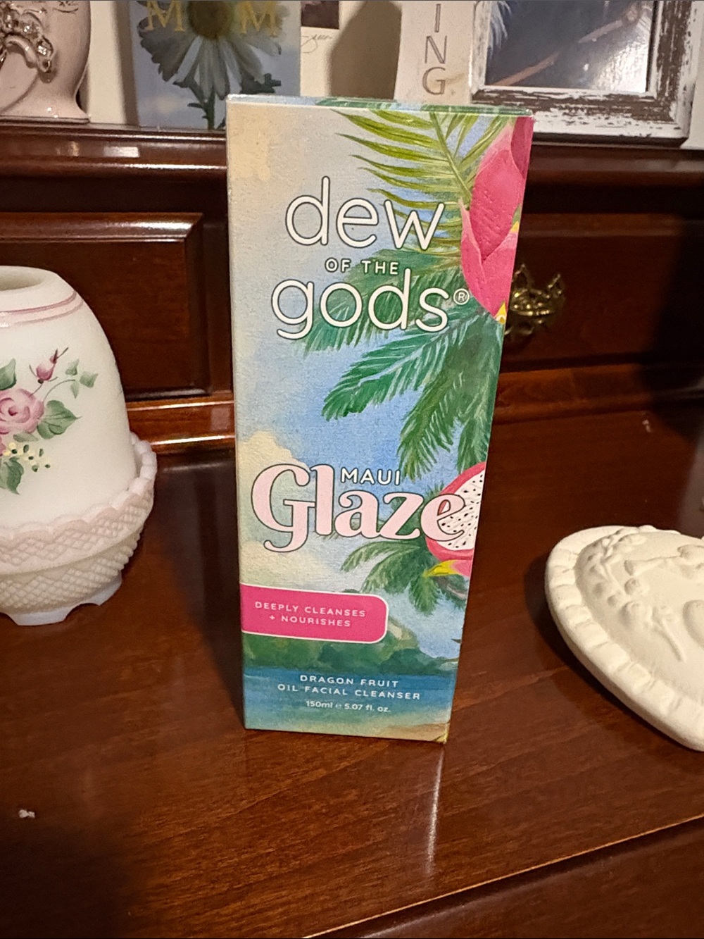 Dew of the Gods Maui Glaze Dragon Fruit Oil Facial Cleanser - Pink/Green
